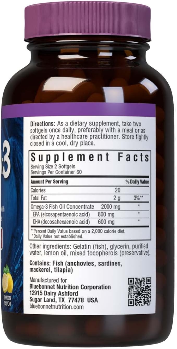 Bluebonnet Nutrition EPAx Omega-3 1000 MG Heart Formula 120 CT