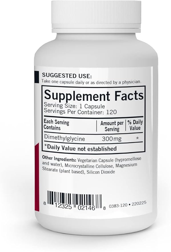 Kirkman - DMG (Dimethylglycine) 300 mg - 120 Capsules - High Potency - Supports Methylation - Hypoallergenic