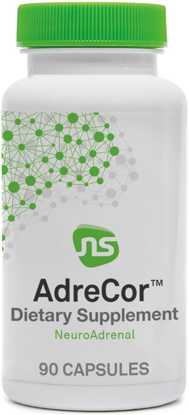 Neuroscience AdreCor - Adrenal Support Supplements with Rhodiola L-Tyrosine B Vitamins &amp Magnesium - Cortisol Detox for Women &amp Men for Stress Fatigue and Energy Support (90 ct)