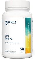 Renue By Science CoQ10 - Coenzyme Q10 as Ubiquinol CoQ10 | High Strength Liposomal CoQ10 200mg Supplement | 90 Co Q10 Capsules | Non-GMO &amp Allergen Free | Made in the USA Third-Party Tested