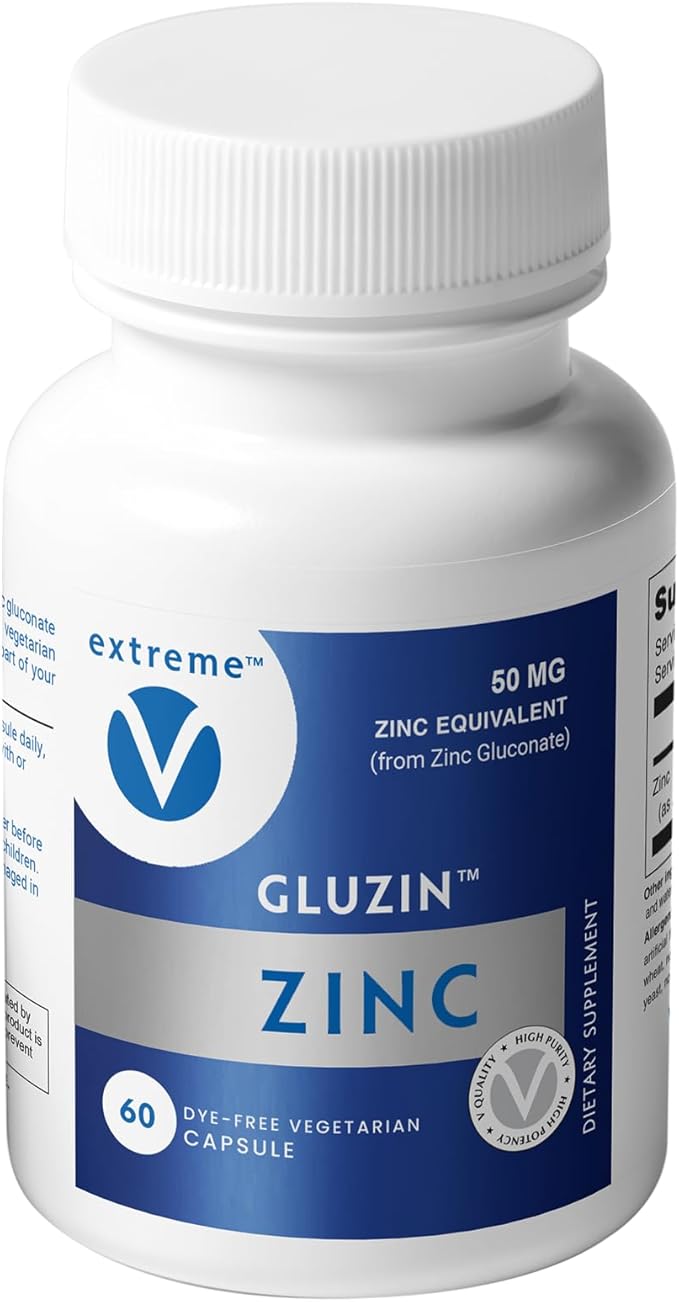 Gluzin - Zinc Gluconate 50 mg 60 Capsules