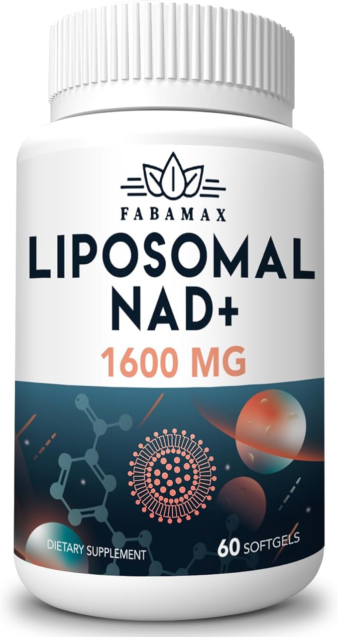 1600 mg Liposomal NAD Supplement 98% Pure NAD+ Supplement Superior Absorption Alternative to Nicotinamide Riboside or NADH to Boost NAD+ for Aging Defense Energy Longevity 60 Softgels