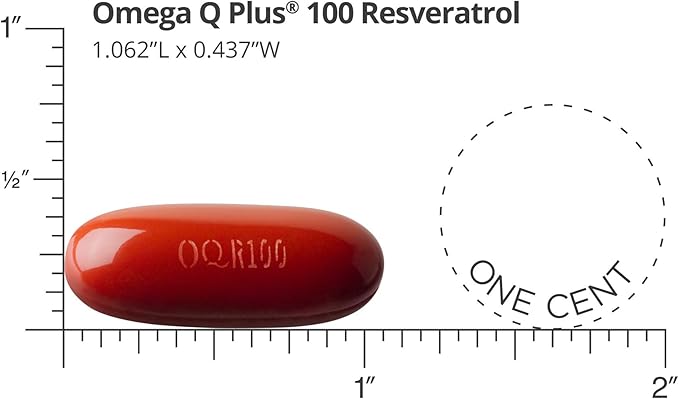 Dr. Sinatra Omega Q Plus 100 Resveratrol – Omega-3 Supplement Supports Heart Health and Provides Antioxidant Power with 100mg of CoQ10 and Resveratrol (60 softgels)