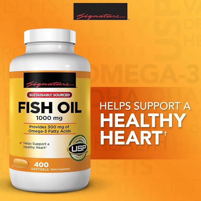 Signature Fish Oil 1000 mg. 1000 mg of Fish Oil | 250 mg of EPA + DHA Omega-3 per Serving - 400 Softgels