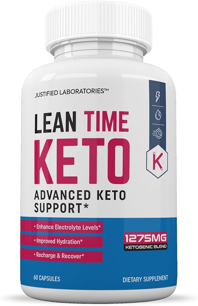 Lean Time Keto Pills 1275MG New &amp Improved Formula Contains Apple Cider Vinegar Extra Virgin Olive Oil Powder Green Tea Leaf 60 Capsules