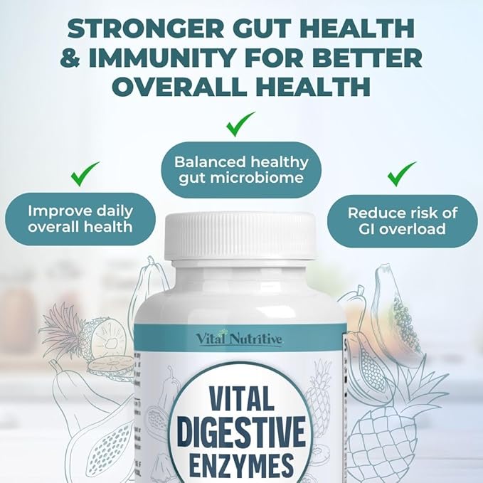 Vital Digestive Enzymes with Makzyme-Pro™ – Advanced Probiotic Complex for Digestive Support Gut Health Nutrient Absorption &amp Energy