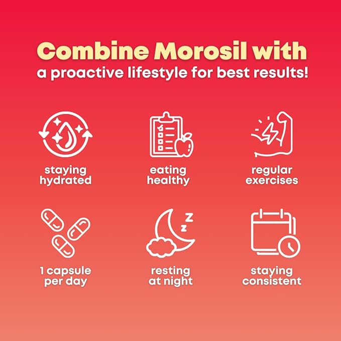 Morosil Clinically Tested C3G Supplement - Metabolism Antioxidant Wellness Support for Men &amp Women - 400mg Moro Red Orange Extract - 60 Veggie Capsules - Non-GMO Gluten-Free Vegan-Friendly
