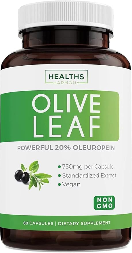 Bundle of Black Seed Oil Liquid &amp Olive Leaf Extract - Immune Support Synergy Bundle - Organic Black Seed Oil Liquid (8 fl oz) &amp Olive Leaf Extract with 20% Oleuropein Immune Supplement (60 Ca