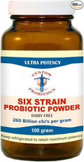 Custom Probiotics Six Strain Probiotic Powder (100 gram)