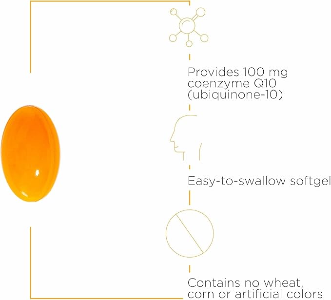 Integrative Therapeutics CoQ10 (100mg) - Cellular Energy Heart &amp Brain Health Support Supplement for Adults* - 60 Softgels (60 Servings)