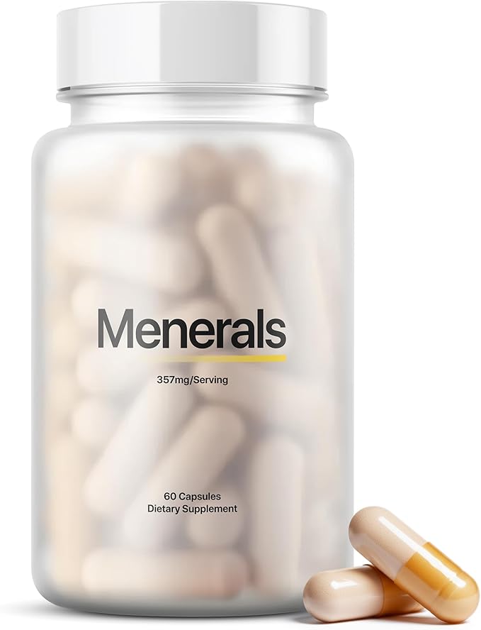 Menerals Mens Multivitamin – Powerful All in One Mineral Supplement for Men – Natural Trace Minerals with Fulvic Acid from Rich American Soil – Supports Daily Energy Vitality Focus and Mens Health