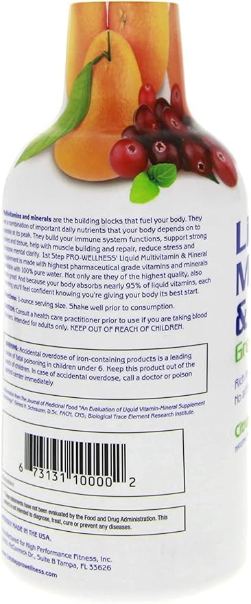 1st Step for Energy Liquid Multivitamin &amp Mineral Citrus Burst 16 fl oz (1 pt) 473 ml