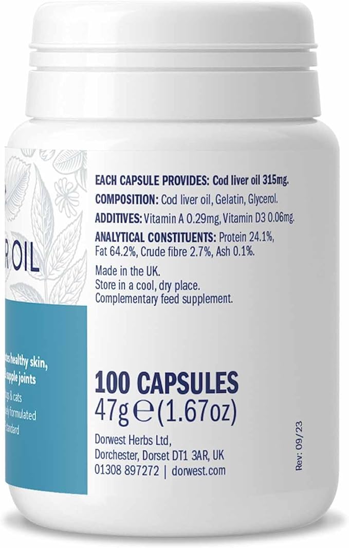 Dorwest Cod Liver Oil Capsules (Size: 100 Capsules)