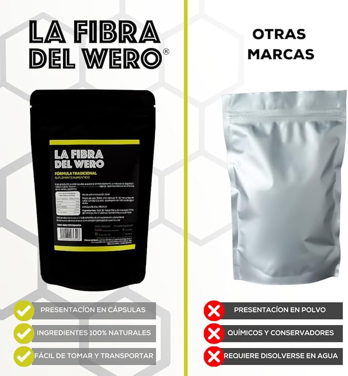 FIBRA DEL WERO | Cactus Fiber with Pink Grapefruit | 100% Natural Supplement | Package “Month and a Half”