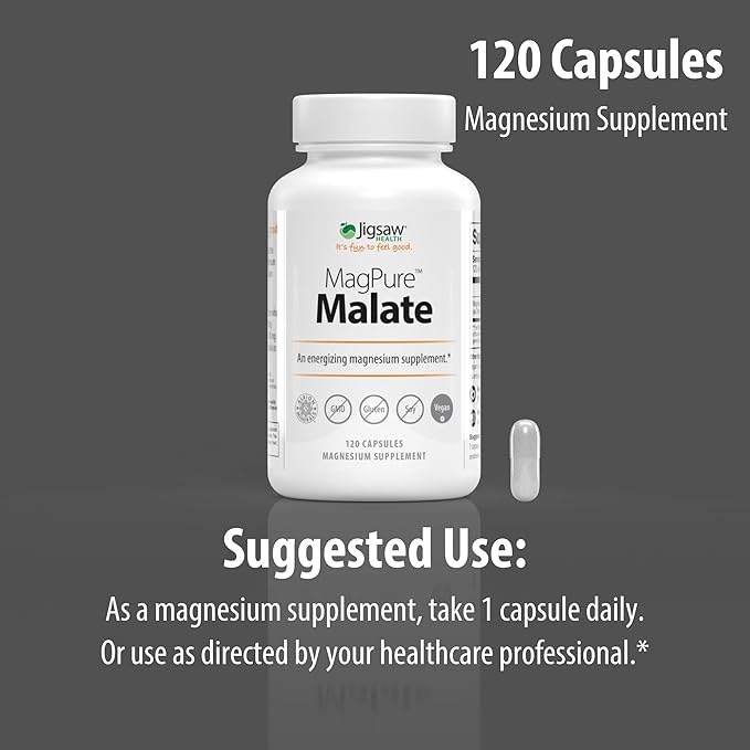 Jigsaw Health Bundle | Adrenal Cocktail 60 Servings (Jar) and MagPure Malate 120 Capsules