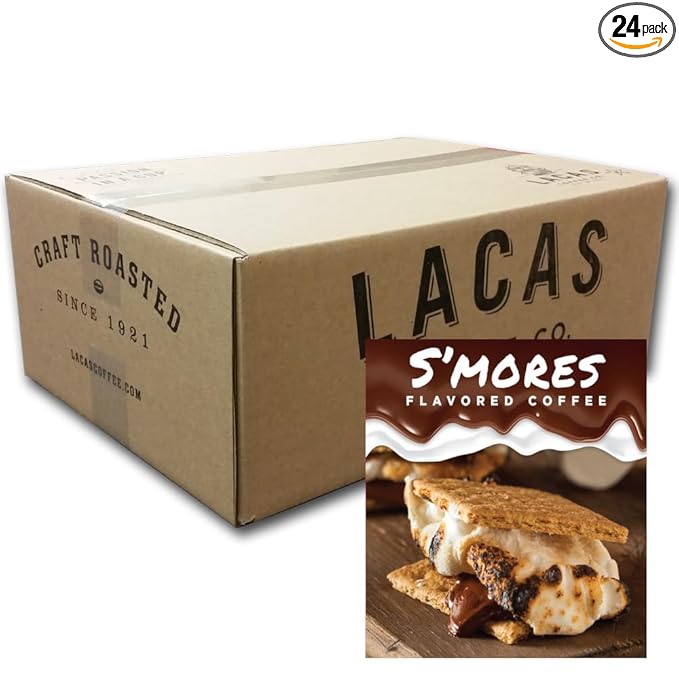 Lacas Flavored Ground Coffee Fractional Packs (24x2.5oz S'Mores)
