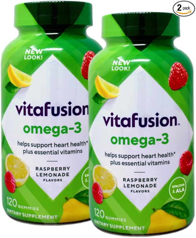 Vitafusion Omega-3 Gummies 120 Count Pack of 2