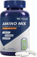 Amino Acid Supports Muscle Recovery and Lean Muscle Growth Enhances Energy and Endurance Contains Essential Amino Acids and BCAAs 90 Capsules (1 Bottle)