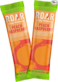 ROAR Organic Daily Wellness - Prebiotic Green Superfood Hydration Packets with Antioxidants - No GMOs Gluten Free - Peach Raspberry - 10 pc