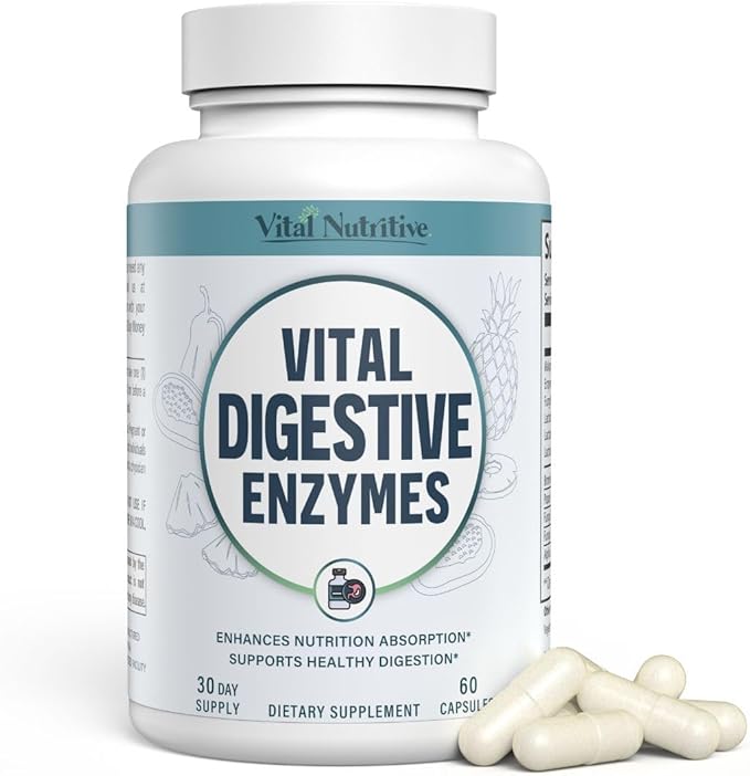 Vital Digestive Enzymes with Makzyme-Pro™ – Advanced Probiotic Complex for Digestive Support Gut Health Nutrient Absorption &amp Energy