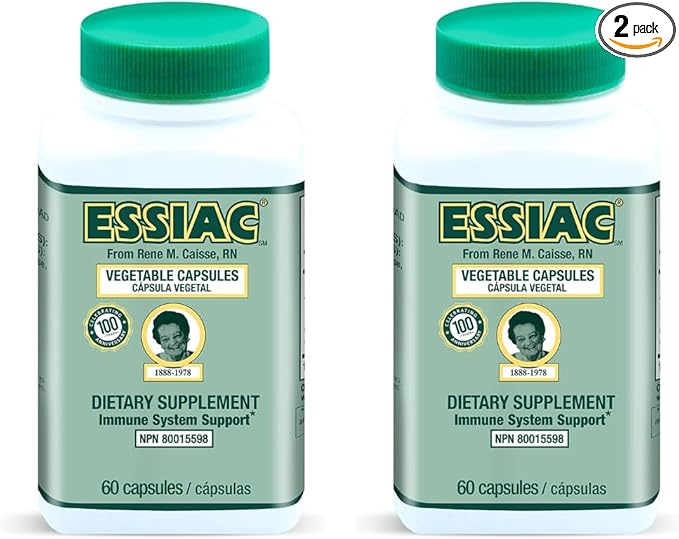 Essiac Tea All-Natural Herbal Extract Capsules – 60 Capsules | Powerful Antioxidant Blend to Help Promote Overall Health &amp Well-Being | Original Formula Since 1922 (Pack of 2)