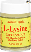 Basic Organics L-Lysine Ointment 0.87 oz (Pack of 12)