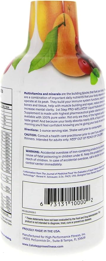 1st Step for Energy Liquid Multivitamin &amp Mineral Citrus Burst 16 fl oz (1 pt) 473 ml