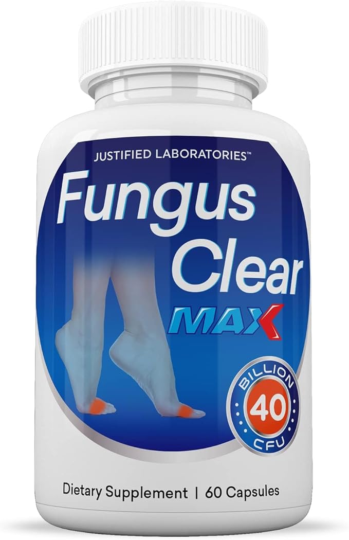 Justified Laboratories (2 Pack Fungus Clear Max Pills 40 Billion CFU Probiotic 120 Capsules