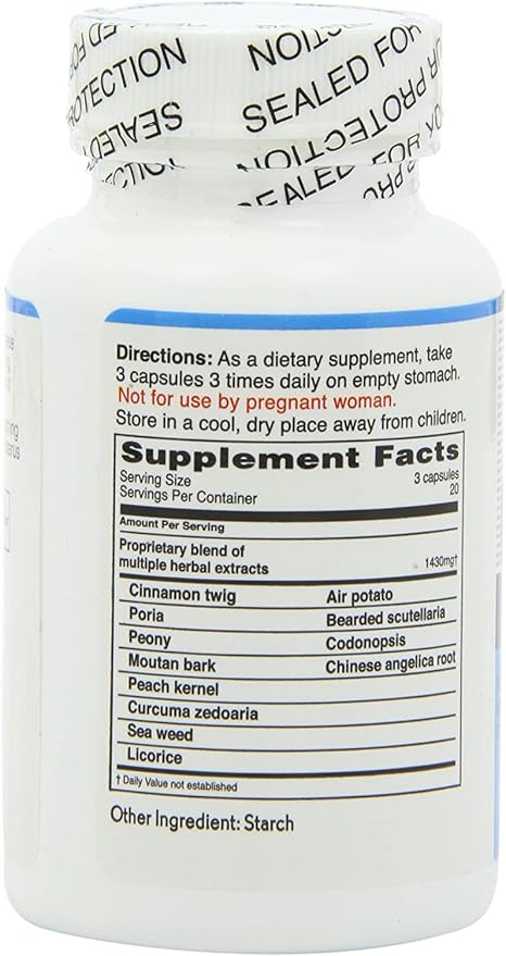 Ovary &amp Uterus Clean 500 mg Dietary Supplement Capsules 60-Count Bottle (Pack of 2)