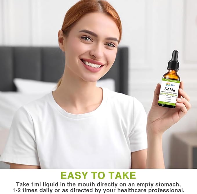 7c Sam e Liquid Supplement (S-Adenosylmethionine) Vitamin B6 B12 Added to Enhance Sam-e Effectiveness 98% Absorption Vegan Non-GMO Gluten-Free 1 Fl Oz