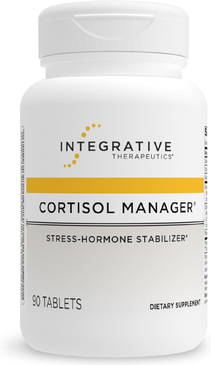 Integrative Therapeutics Cortisol Manager - Balance Cortisol &amp Support Relaxation for Restful Sleep* - Includes Ashwagandha &amp L-Theanine for Confidence with Less Stress* - 90 Tablets (45 Servi