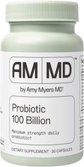 Amy Myers MD Probiotic 100 Billion - Healthy Gut &amp Immune System Support - Digestive Health Supplement for Gut Microbiome Support - Probiotics for Men &amp Women - 30 Capsules (30 Servings)