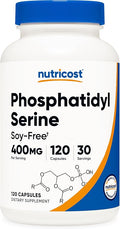 Nutricost Phosphatidylserine 400mg 120 Capsules - Soy Free 30 Servings Vegetarian Friendly Non-GMO Gluten Free