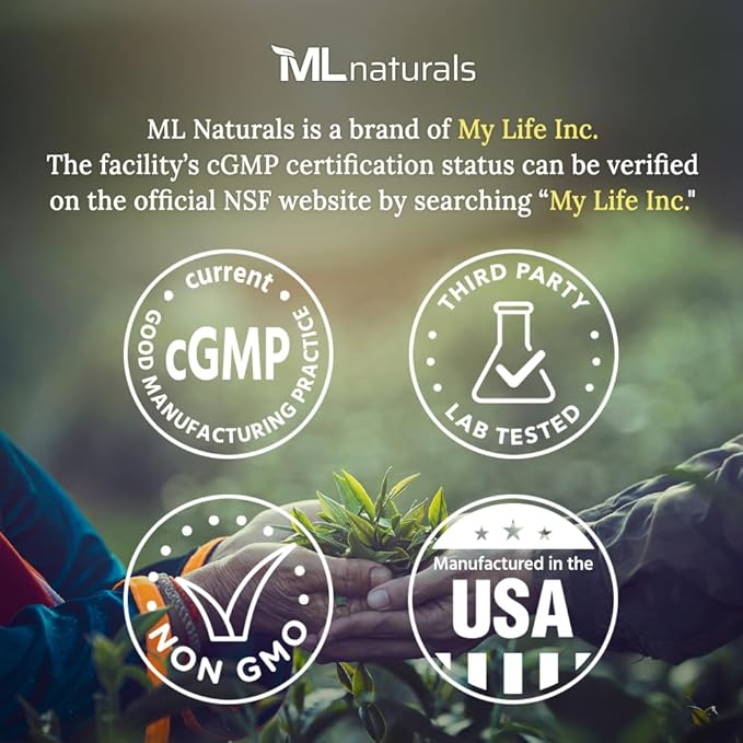 ML Naturals Mastic Gum 1000mg (Per Serving) – 240 Vegan Capsules – Supports Digestive &amp Stomach Health