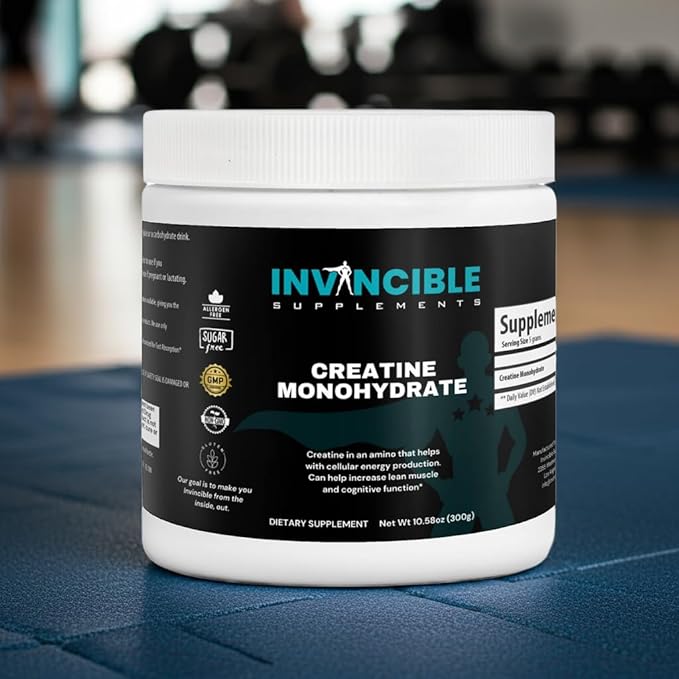 Creatine Monohydrate Powder | Non-GMO Vegan Supplement for Muscle Growth Strength Performance &amp Cognitive Support | Lab Tested Gluten-Free 60 Servings