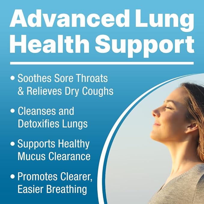 Lung Support Supplement Drops with Wild Mullein Leaf Extract for Lungs and Mucus Relief Support - 2 Fl oz - 6 Bottles