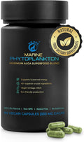 Marine Phytoplankton Capsules – 90 Vegan Capsules – Natural Energy Immune and Cognitive Support – Omega-3 Nannochloropsis gaditana Superfood Non-GMO Gluten Free