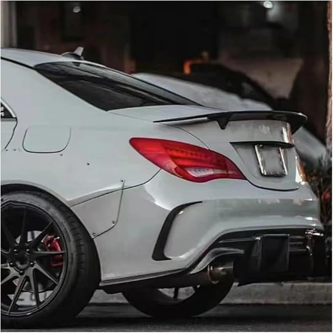 Compatible for Mercedes-Benz CLA W117 Spoiler CLA180 CLA200 250 CLA260 CLA45 2014-2018 RT Style Carbon Fiber Rear Trunk Lip Spoiler Wing(Not Painted)