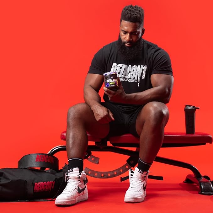 REDCON1 Total War Pre Workout Orange Crush - Contains 320mg of Caffeine from Green Tea Juniper &amp Beta Alanine - Pre Work Out with Amino Acids to Increase Pump Energy + Endurance (30 Servings)