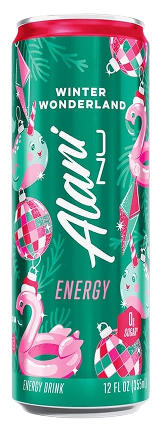 New Alani Energy Drinks Variety Pack Watermelon Wave Pink Slush Winter Wonderland Flavors Sugar-Free Low-Calorie 200mg Caffeine Energy Boost Drink 12 fl oz (Pack of 6)