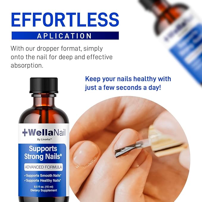 (2 Pack) WellaNail Drops - Official Wella Nail Advanced Liquid Drop Supplement - Maximum Strength All Natural WellaNail Premium Support for Overall Health &amp Wellness Reviews 2 Bottles for 2 Mont