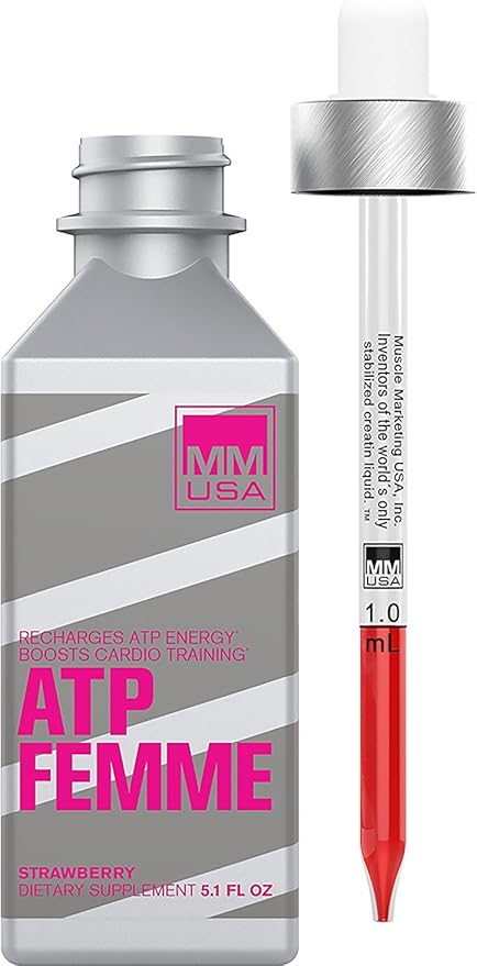 MMUSA ATP Femme Creatine Serum. Boost Workouts Stamina &amp Power. No Bloating &amp Dehydration. Rapid Energy for Superior Performance. Lean Muscle Builder. With Amino Acids. Fast-Acting. Grape 5.
