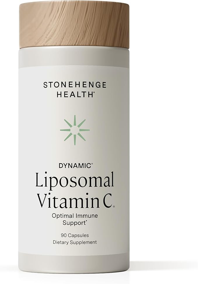 Stonehenge Health Dynamic Liposomal Vitamin C 1500mg - 90 Capsules - Advanced Formula - Phospholipids sourced from Non-GMO Sunflower Supports Healthy Immune System Collagen Synthesis &amp Brain Hea