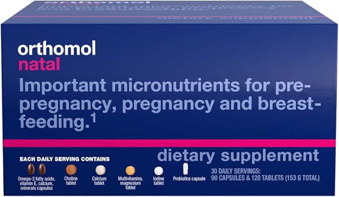 Orthomol Natal Natal Supplement Supports Health for Pre-Pregnancy Pregnancy and Breastfeeding Tablets and Capsule Supplement 30 Count (Pack of 1)