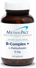 MethylPro B Complex + L-Methylfolate 5 mg - Bioavailable Methylated Vitamin Blend - Supports Energy and Stress - Vegetarian &amp Hypoallergenic - 30 Servings - 30 Capsules