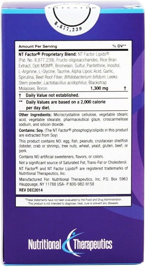 NTI Nutritional Therapeutics Inc. - Healthy Aging with NTFactor® 120 Tablets - Youthful Vibrancy Increased Energy Improved Quality of Life (2)