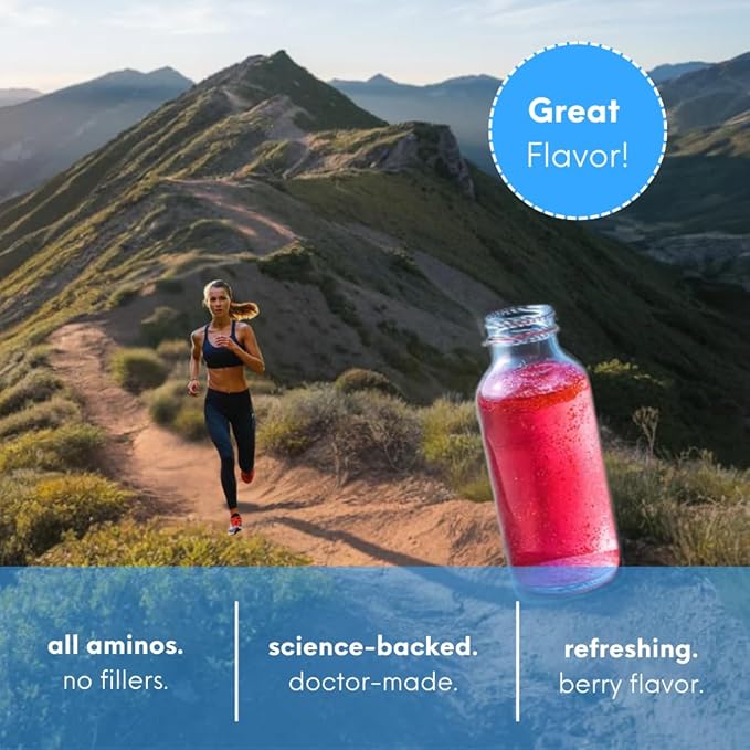 FundAminos EAA + BCAA Amino Acid Powder | Organic Vegan Plant-Based | Complete Essential Aminos for Everyday Nutrition | Optimized Protein Utilization | Refreshing Superfruits Blend - 60 Servings
