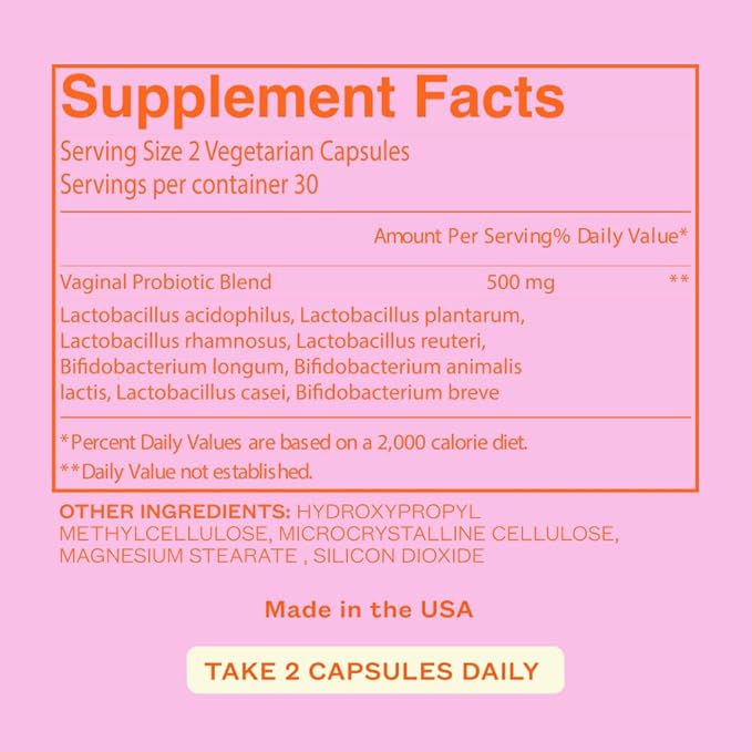 Cheeky Bonsai Vaginal Probiotic for Women pH Balance with Maximum Support 20 Billion CFU Probiotics - 8 Unique Strains for Her - Lactobacillus Blend - 60 Cap