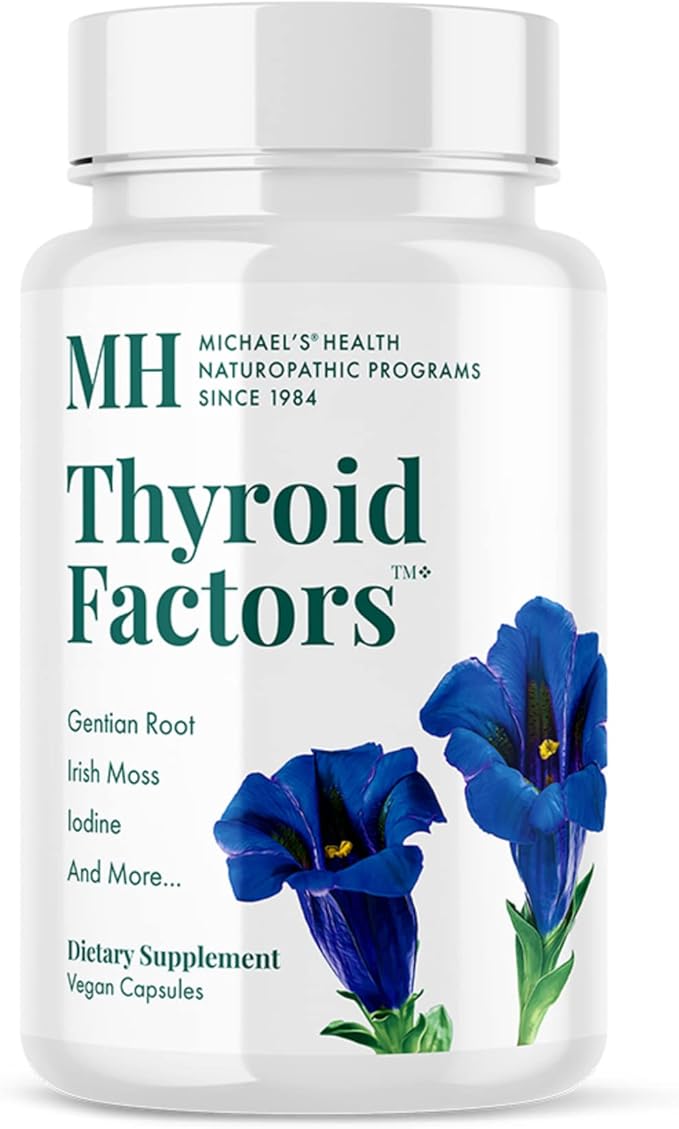 Michael's Health Naturopathic Programs Thyroid Factors - 60 Vegan Capsules - Nutrients for Production of Thyroid Hormones - Kosher - 20 Servings