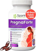 Pregnaforte 1 a day Prenatal vitamins for women 2 month: Folic acid Fish Oil Omega 3 DHA/EPA Vitamin D3 B6 Vitmain B12 C E Calcium Iron Magnesium Zinc supplement FSA HSA eligble multivitamin